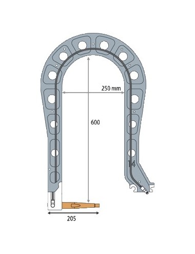 C14 Arm Insulated + Wall Bracket